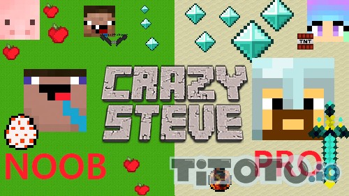 CrazySteve.io Game Play + Bonus Game(Minecraft Tower Defence) 