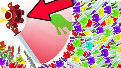 1 HUGE SAMURAI VS 1000 DANGEROUS GOONS! (Better Version Swordz.io) (Goons.io World record