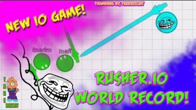 A NEW AGARIO | Rusher.io: [WORLD RECORD] 2K SCORE! + Funny Moments & Glitches & Fails #1