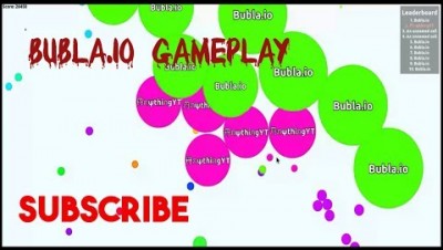 Bubla.io Teaming with Bots--Agar.io Gameplay #1