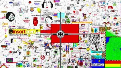 Cruz de Hierro sendo construída e depois tomada - PixelCanvas.io