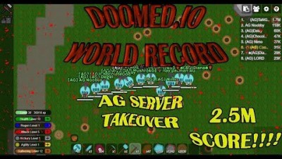 Doomed.io AG TaNGrA Highscore 2MLN Max Skills Lvl 130+ Massing Turrets