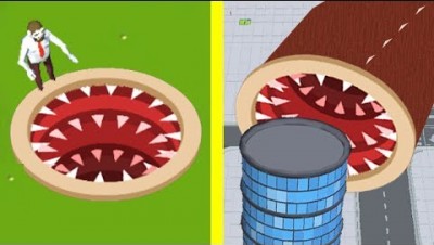 ЭВОЛЮЦИЯ ГИГАНТСКОГО ЧЕРВЯ МУТАНТА! - Hole.io Мировой Рекорд