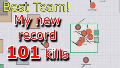 Gats.io - 101 Kills STRAIGHT WORLD RECORD new update TEAM MODE (LIKE BATTL.IO)