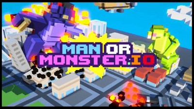 GIANT MONSTER & ROBOT DESTROYS ENTIRE CITY! - ManOrMonster.io [ManOrMonster.io Gameplay]