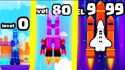 IS THIS THE HIGHEST LEVEL FASTEST ROCKET SPACE SHUTTLE EVOLUTION? (9999+ BLACK HOLE) l Idle Rocket