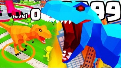 Jumping Dino l IS THIS THE STRONGEST T-REX DINOSAUR EVOLUTION? (9999+ ALL  LEVELS) 