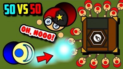 NEW GAMEMODE TROLLING!! Surviv.io Rushing The Enemy Crate! (50 vs 50 Update Gameplay & Highlights)