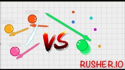*NEW* Rusher.io // Get the longest SPEAR //New funny .io game // 4K