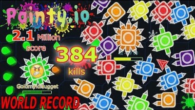 Painty.io - 2.1 Million Score, 384 Kills ! WORLD RECORD! Uncut! Undefeated