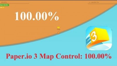 Paper.io 3 Map Control: 100.00%