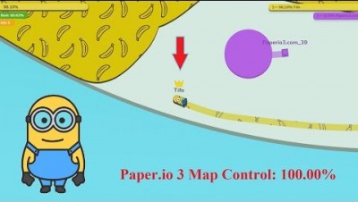 Paper.io 3 Map Control: 100.00% [Minions]