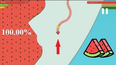 Paper.io 3 Map Control: 100.00% [Watermelon]