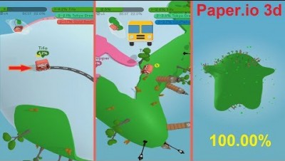 Paper.io 2 World Record Map Control: 100.00% 