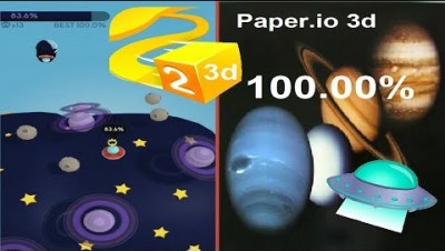 Paper.io 3d Map Control: 100.00% [Space]