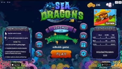 Sea Dragons io. Морской Дракон ио. Новая ио игра 2019.