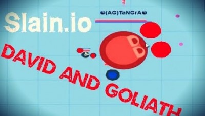 Slain.io EPIC Battle xD David and Goliath best buddies teamplay