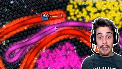 Slither.io - Jogo da Minhoca Hoje Fiz um Novo Record !!!!!!!!! 