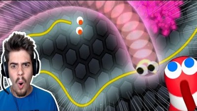 slither.io - Consegui Fazer Uma Minhoca Gigante (jogo da minhoca) 