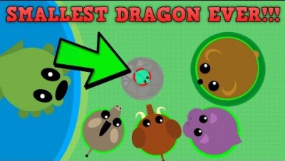 SMALLEST DRAGON EVER! WORLDS SMALLEST DRAGON 0XP! (Mope.io New Update)