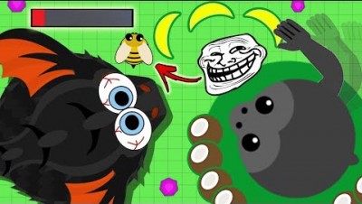 the LUCKIEST gorilla troll in mope.io... jk 