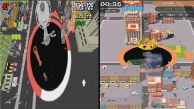 Void.io Vs Black-Hole [Hole.io] Map Control: 100.00%