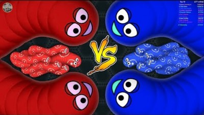 Wormate.io RED vs BLUE Worm in 2 Teams Epic Wormateio Best Gameplay!